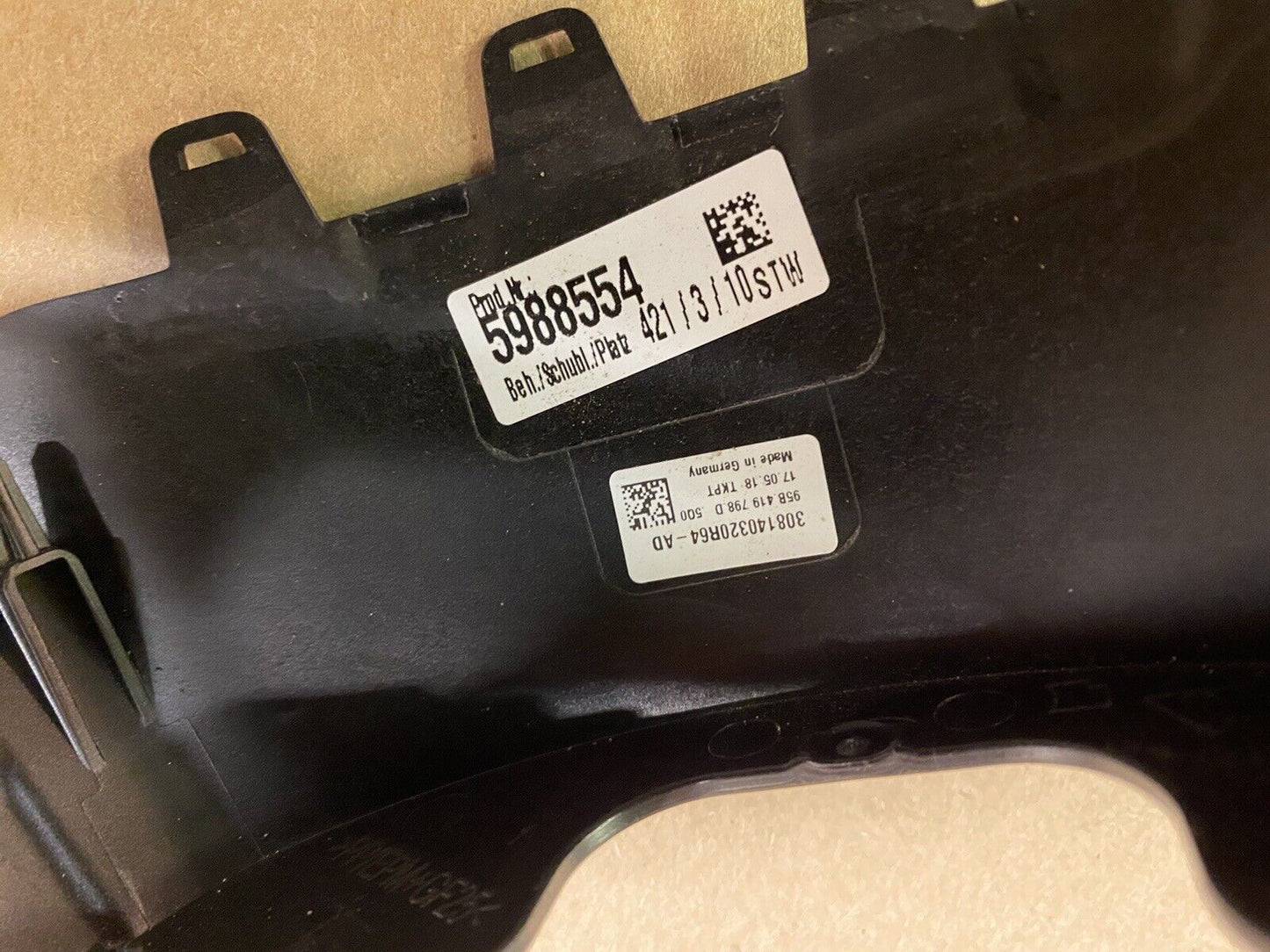 PORSCHE MACAN STEERING WHEEL REAR COVER ASSEMBLY 95B.419.798.D BLACK
