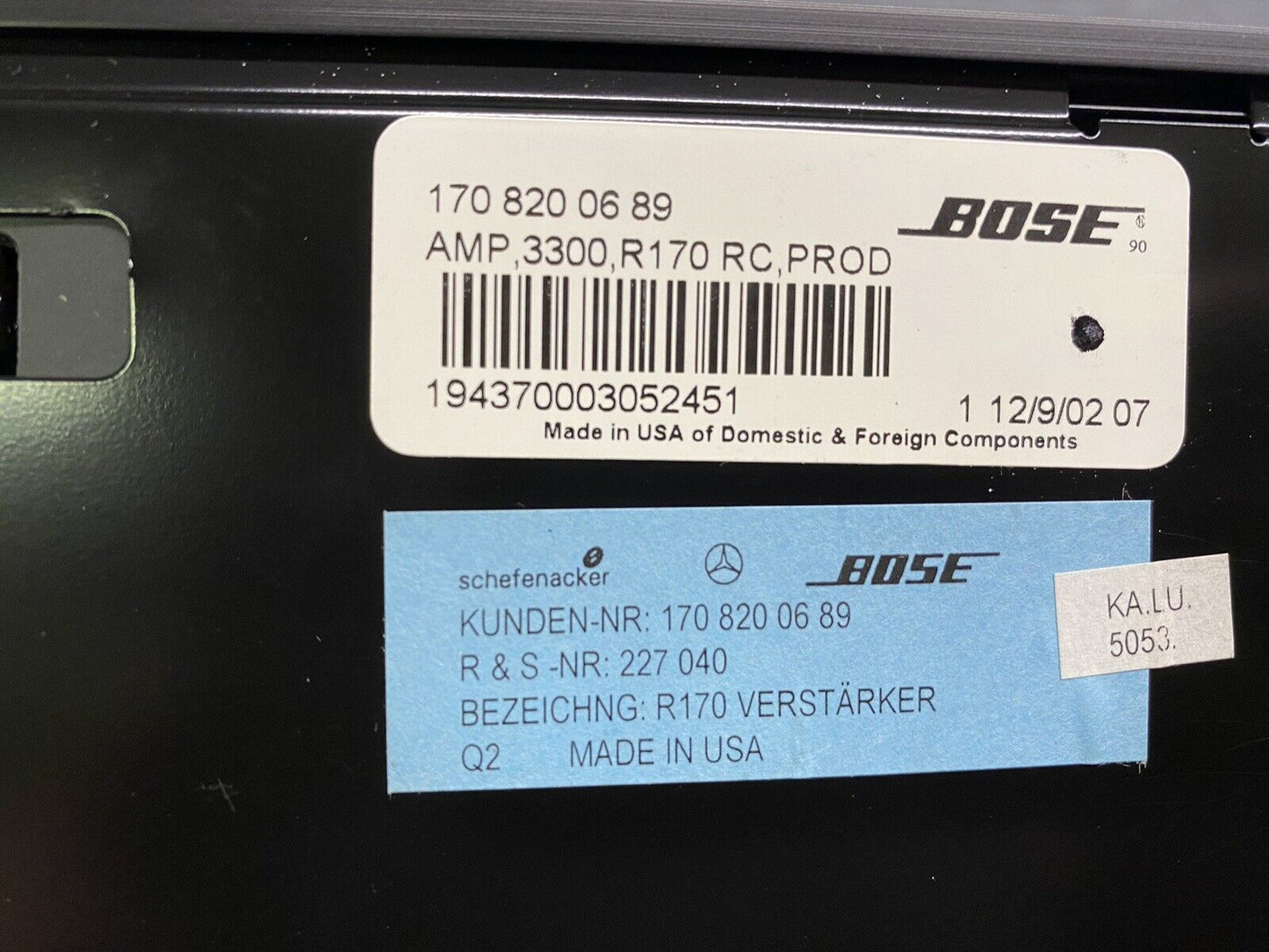 97-04 Mercedes R170 SLK320 SLK230 SLK32 Amplifier Amp Bose Audio 1708200689