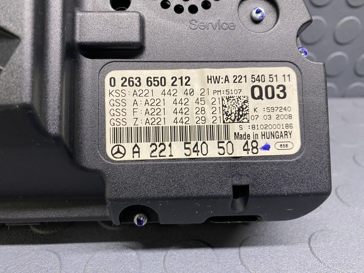 07-10 Mercedes W221 S550 CL550 CL600 Instrument Cluster Speedometer OEM 132k