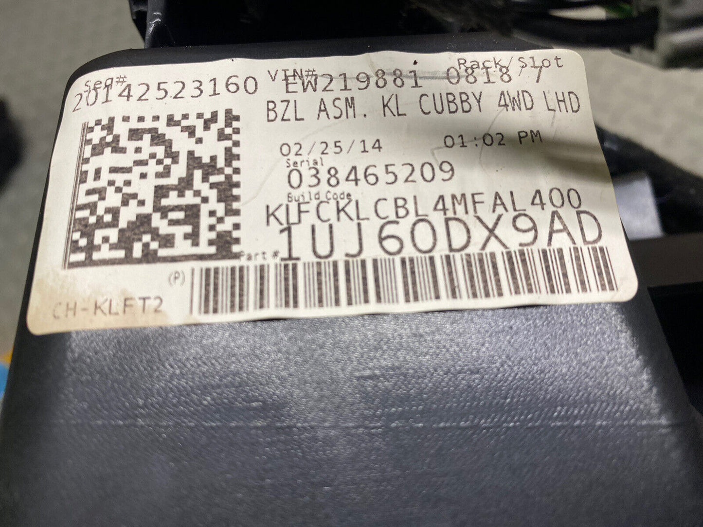 JEEP CHEROKEE KL CONSOLE GEAR SHIFT SHIFTER TOP BEZEL COVER TRIM PANEL 2014-2018