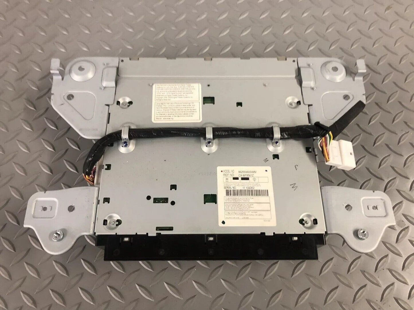 06-14 SUBARU TRIBECA REAR OVERHEAD DVD SCREEN PLAYER TV 86255XA00AMV GRAY