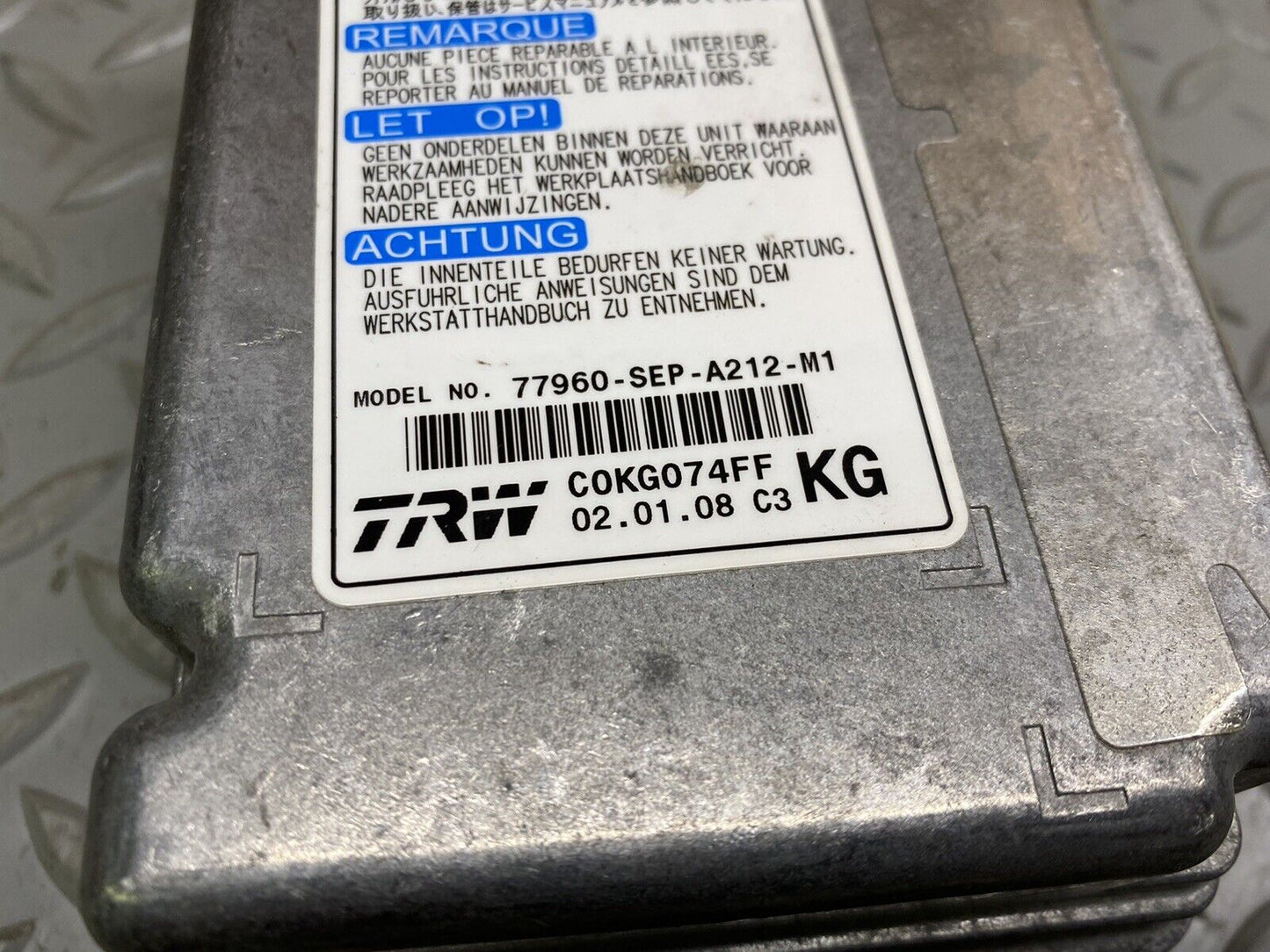 07-08 07 08 Acura TL Control Module 77960-SEP-A212-M1