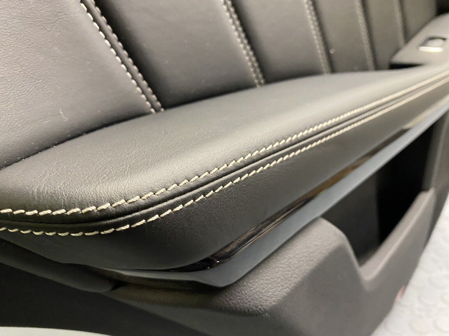 14-16 Mercedes W212 E63 AMG Rear Left Side Interior Door Panel Ash Black Wood