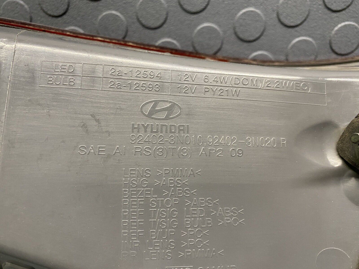 Right Passenger Tail Light Taillight 2011-2013 HYUNDAI EQUUS OEM TESTED