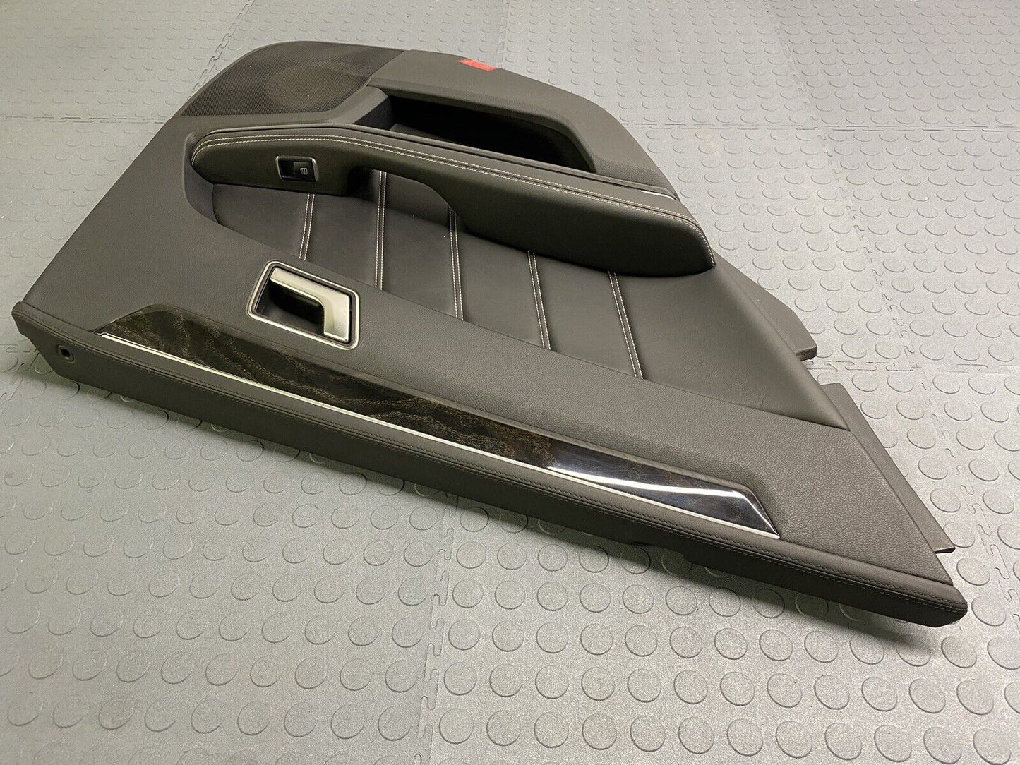 14-16 Mercedes W212 E63 AMG Rear Left Side Interior Door Panel Ash Black Wood
