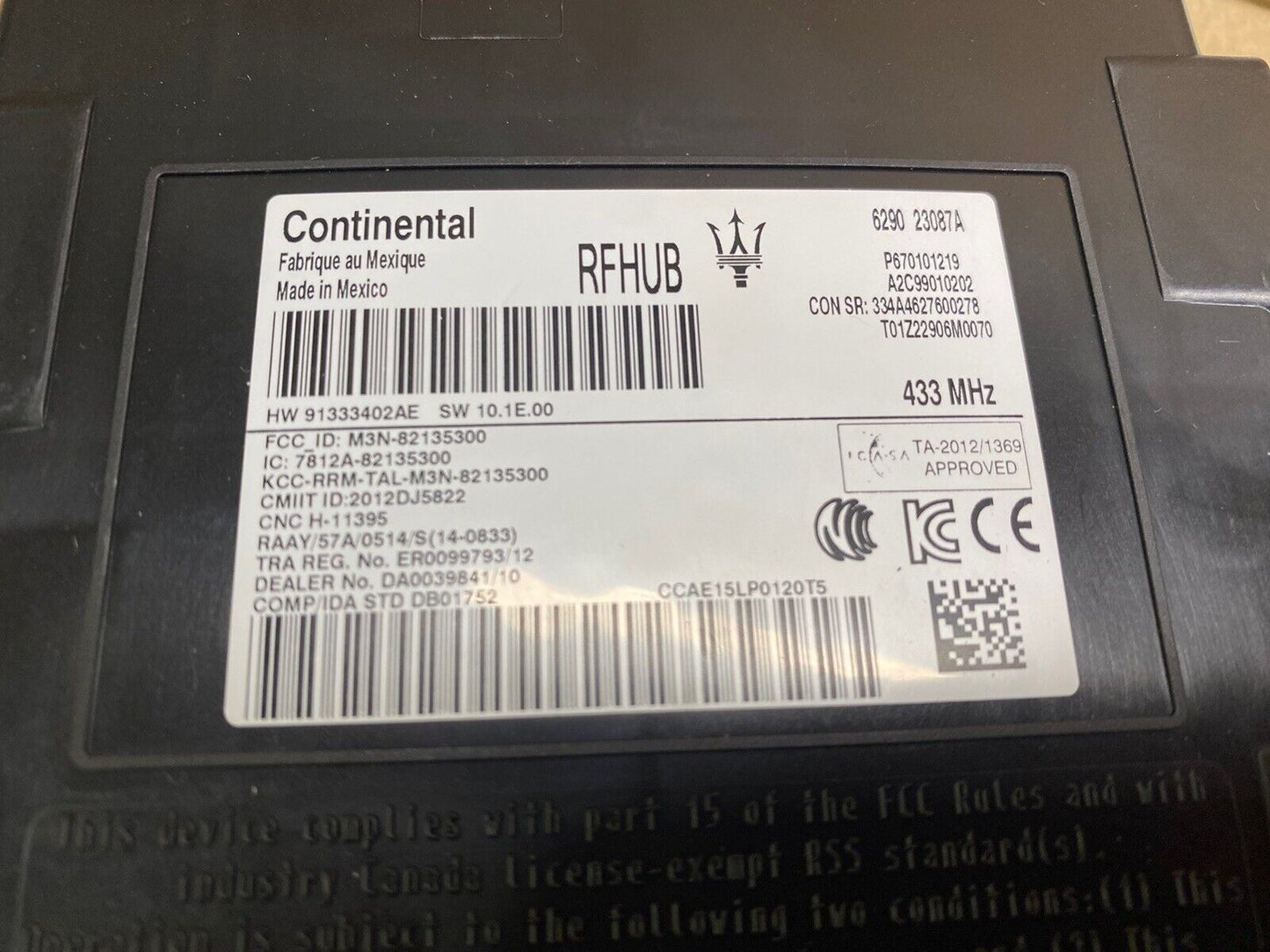 MASERATI QUATTROPORTE LEVANTE GHIBLI KEYLESS ENTRY SMART CONTROL MODULE