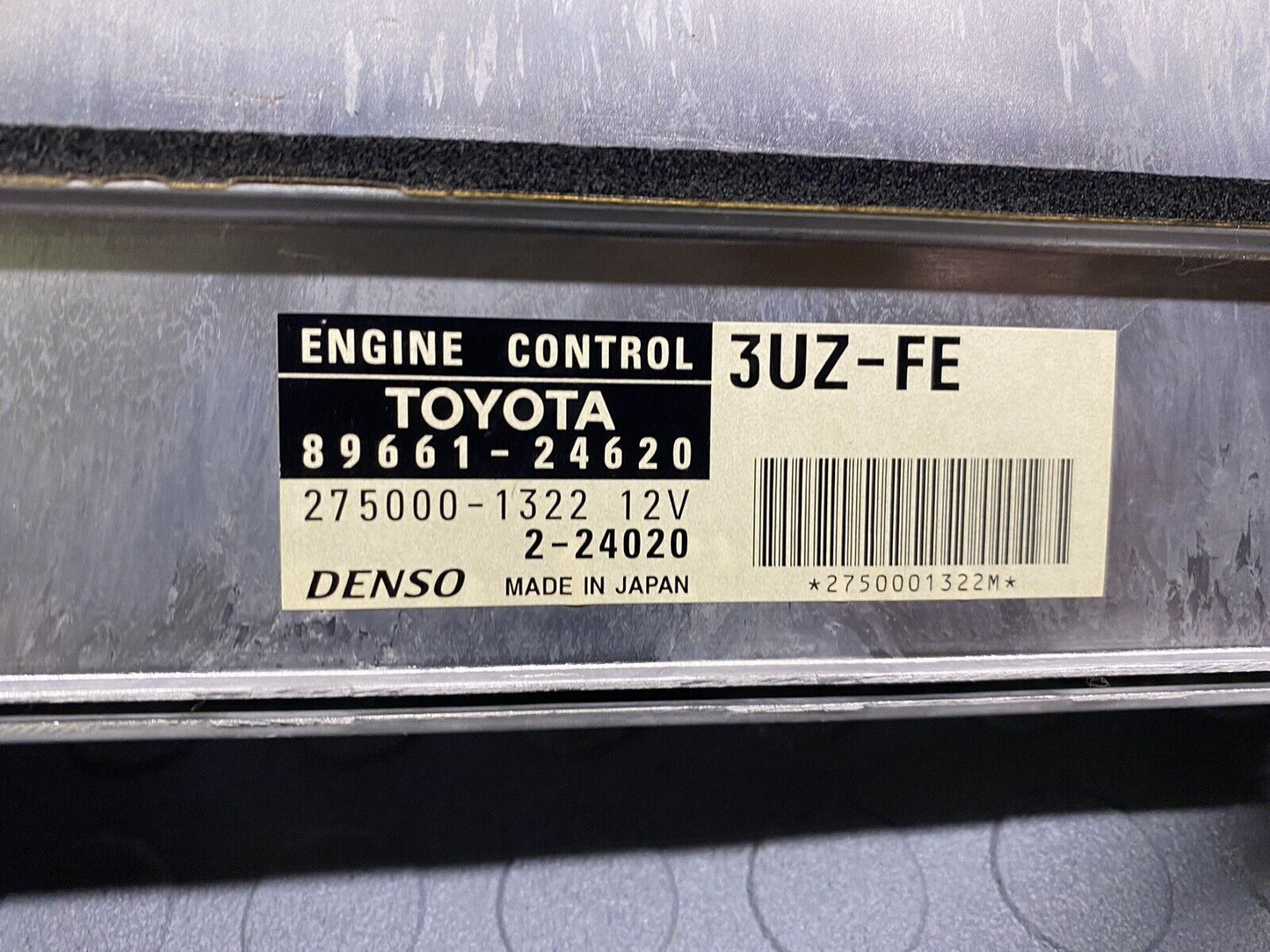 2002 LEXUS SC430 ENGINE COMPUTER CONTROL MODULE ECU ECM PCM 89661-24620 OEM