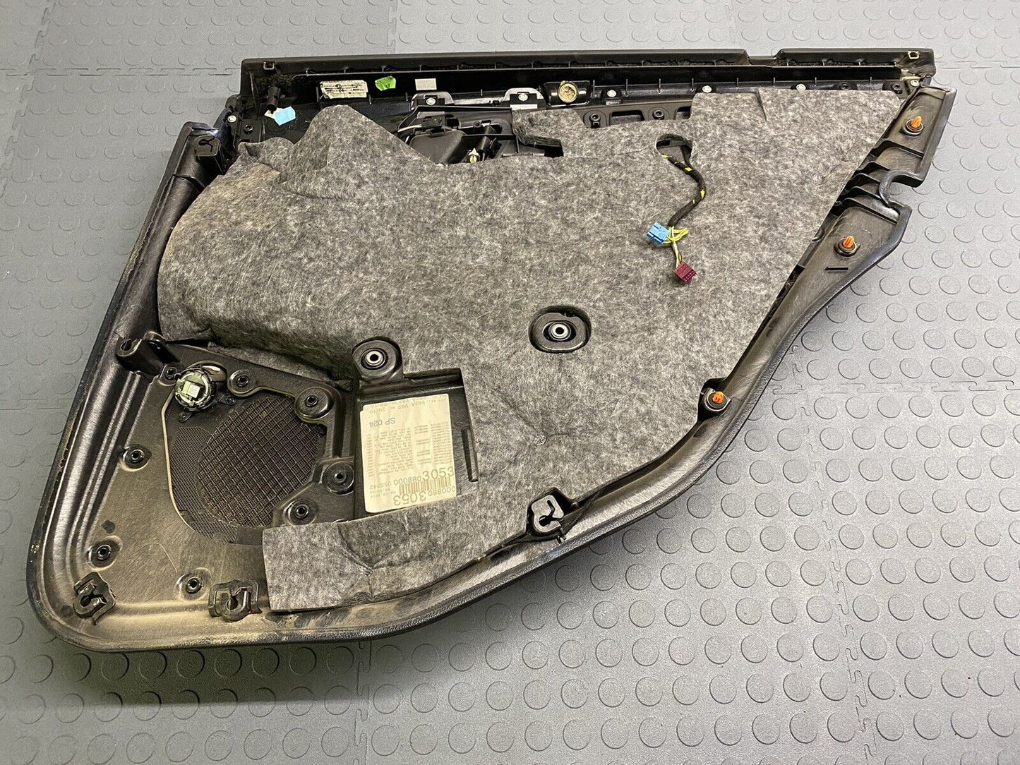 14-16 Mercedes W212 E63 AMG Rear Left Side Interior Door Panel Ash Black Wood