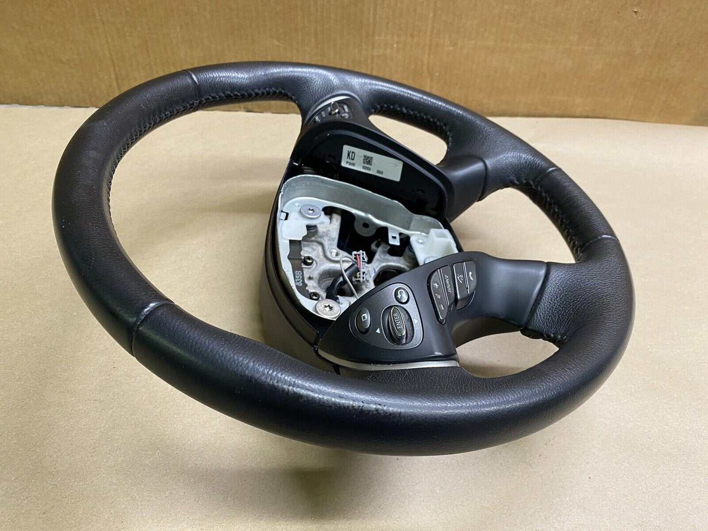 STEERING WHEEL BLACK LEATHER WRAPPED NISSAN PATHFINDER 2014 2015 2016