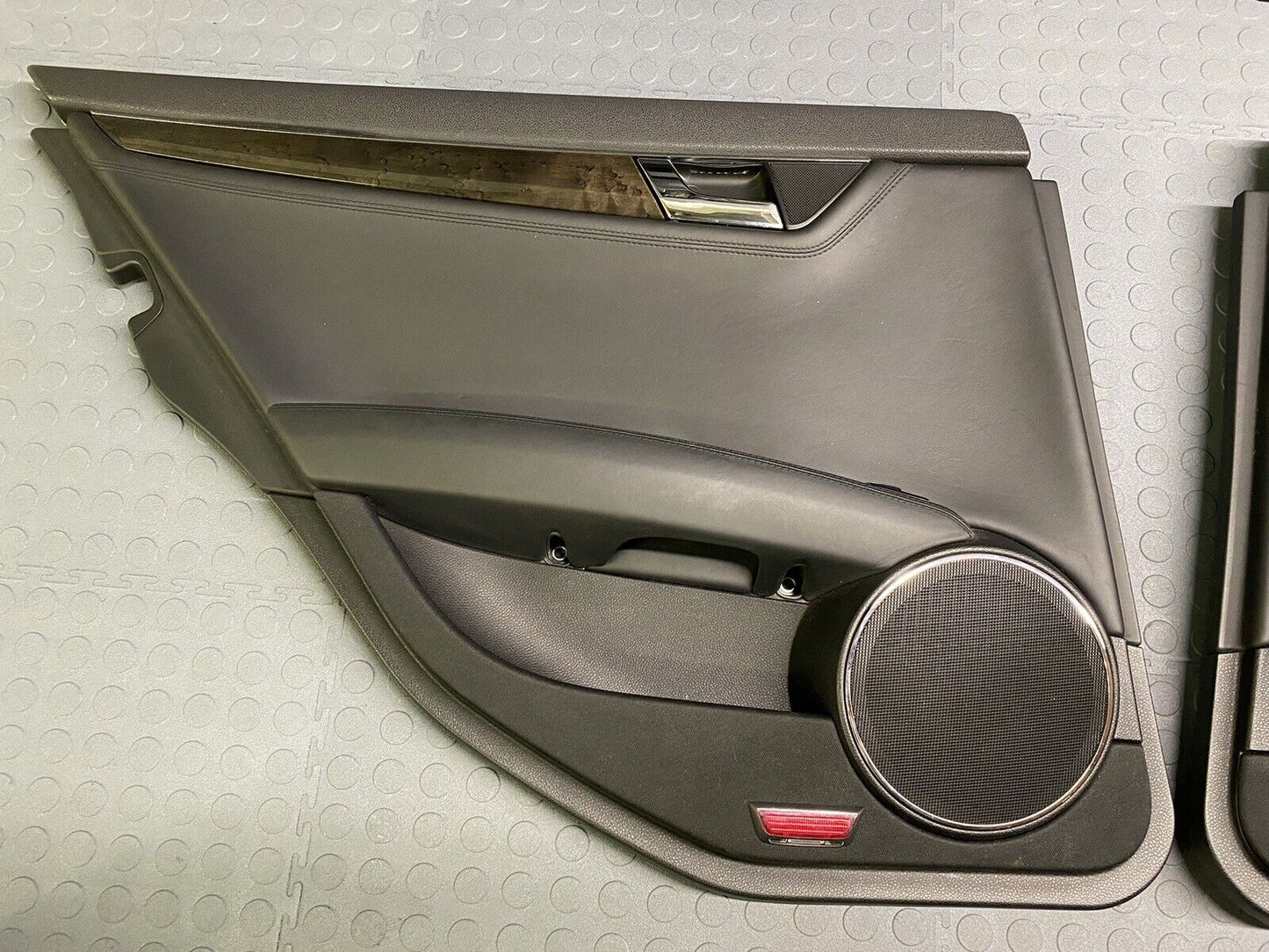 08-14 W204 MERCEDES C63 AMG FRONT REAR DOOR PANEL PANELS ALL 4 LEATHER MAPLE