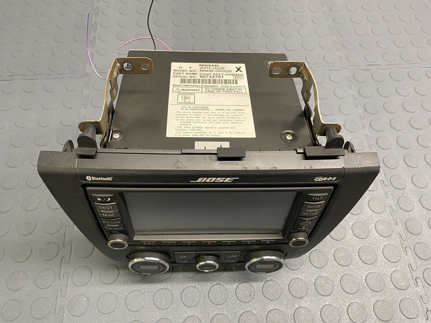 07 08 09 NISSAN ALTIMA BOSE NAVIGATION RADIO & CLIMATE CONTROL COMPLETE TESTED