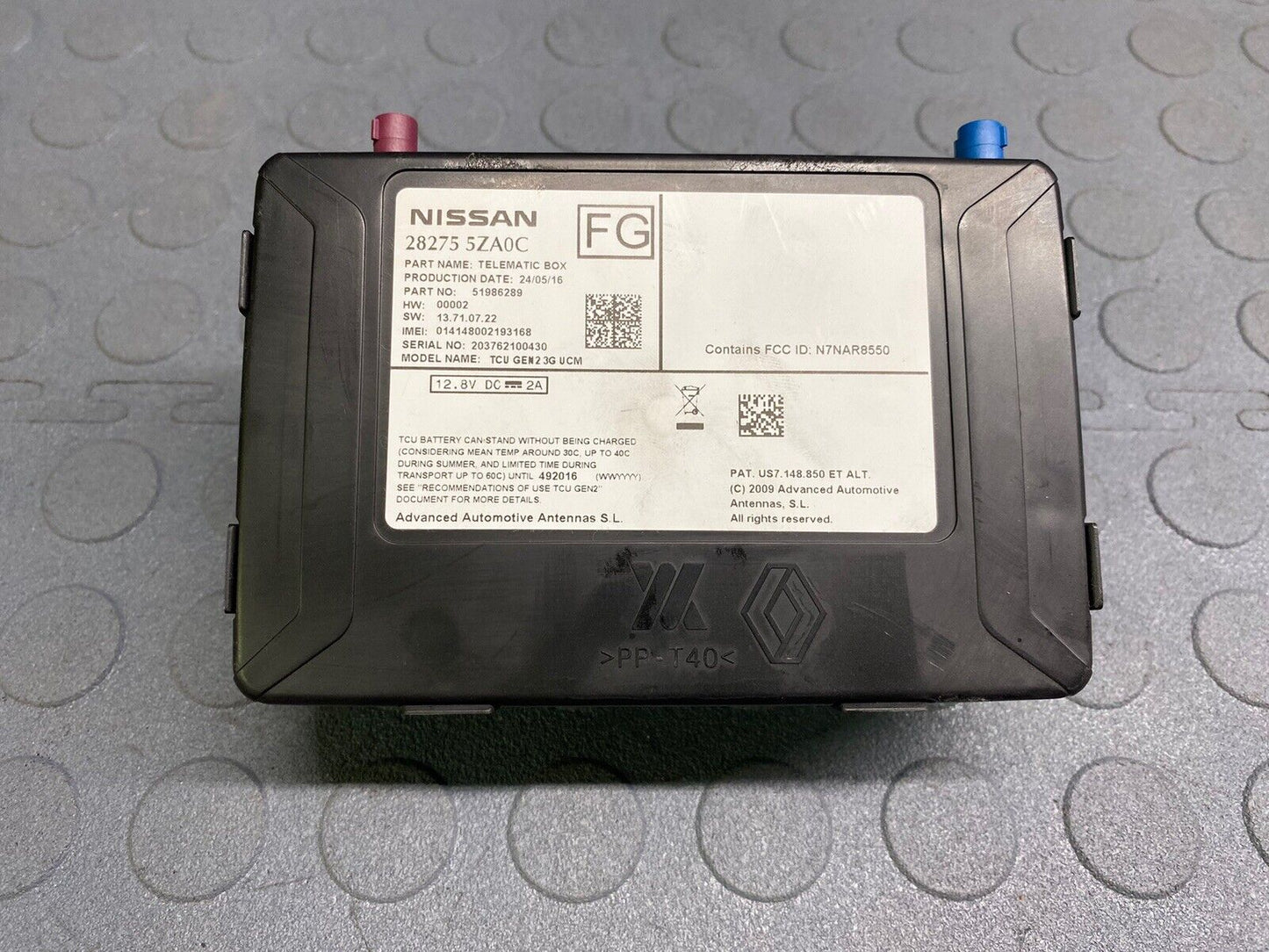 2017-2019 INFINITI Q50 Q60 COMMUNICATION CONTROL MODULE 28275 5ZA0C