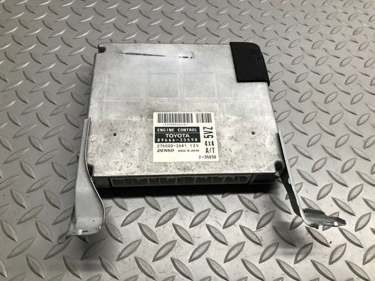 02 TOYOTA 4RUNNER 6CYL 3.4L 4X4 AUTO ECU ECM ENGINE COMPUTER  MODULE 89666-35590