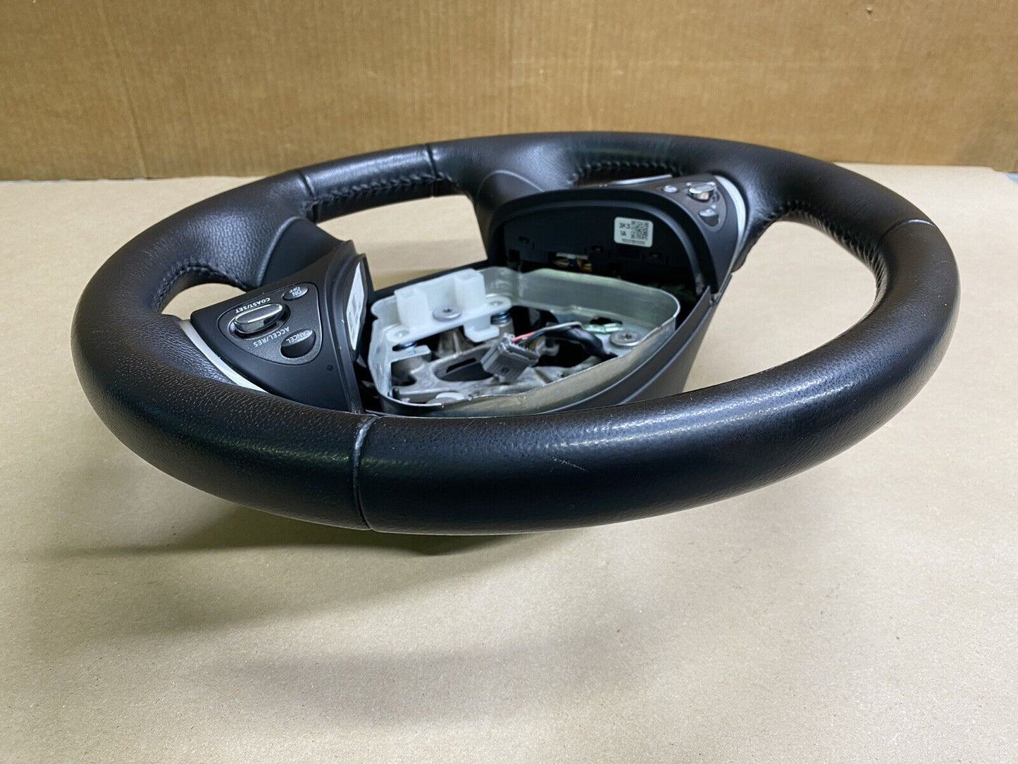 STEERING WHEEL BLACK LEATHER WRAPPED NISSAN PATHFINDER 2014 2015 2016