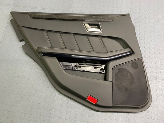 14-16 Mercedes W212 E63 AMG Rear Left Side Interior Door Panel Ash Black Wood