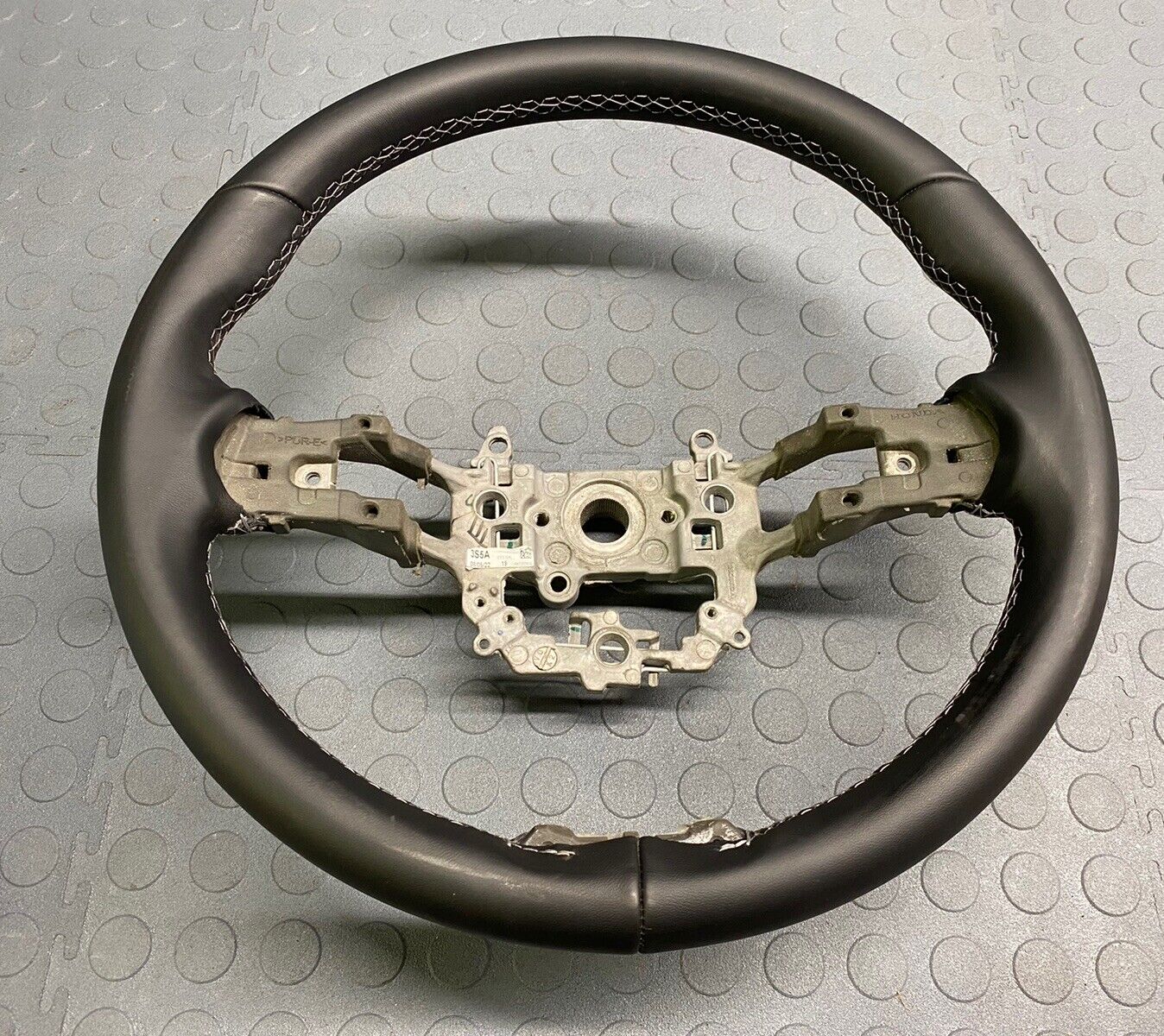 2023 - 2024 ACURA INTEGRA STEERING WHEEL A-SPEC BLACK LEATHER W GRAY STITCHING