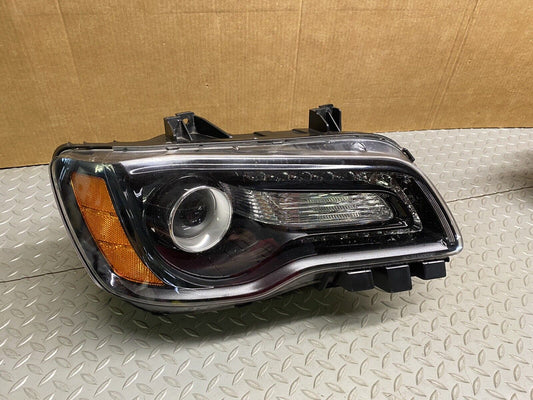 2012-2014 Chrysler 300 Headlight Passenger Side Halogen Black Bezel GENUINE OEM