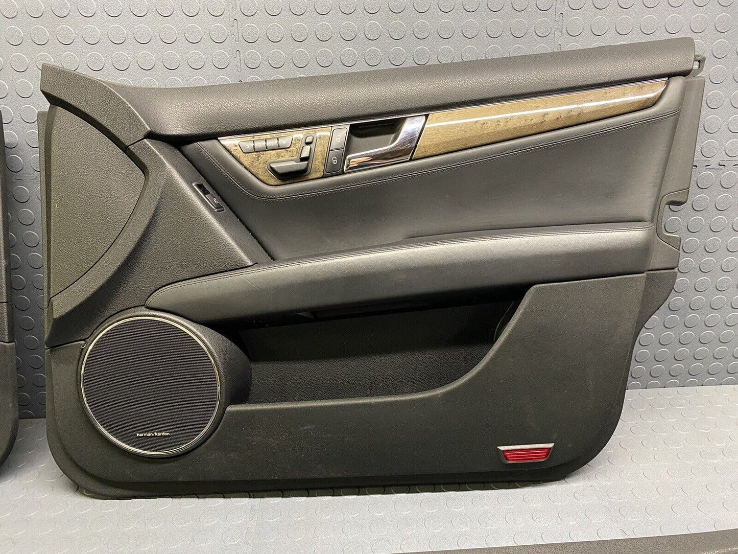 08-14 W204 MERCEDES C63 AMG FRONT REAR DOOR PANEL PANELS ALL 4 LEATHER MAPLE