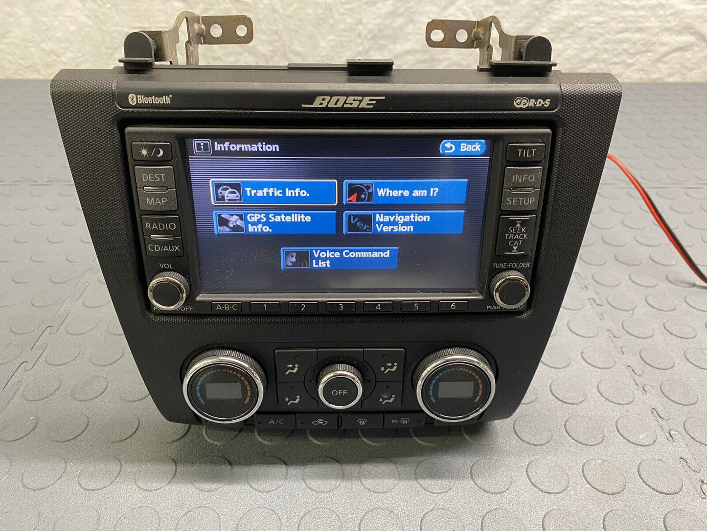 07 08 09 NISSAN ALTIMA BOSE NAVIGATION RADIO & CLIMATE CONTROL COMPLETE TESTED
