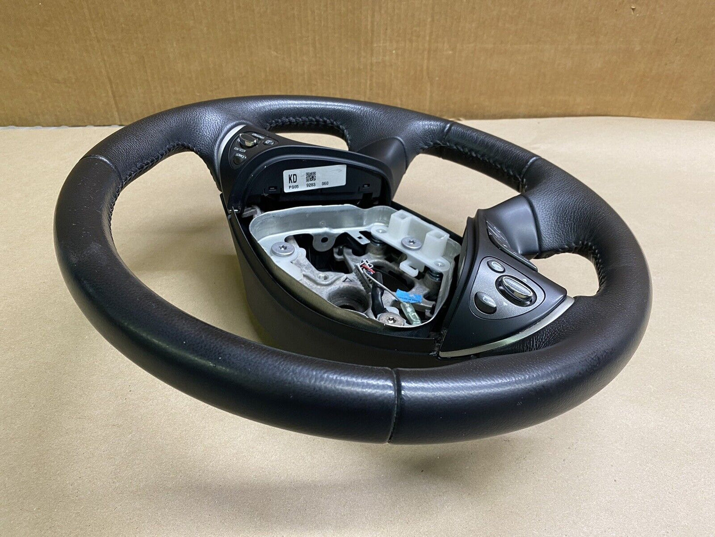 STEERING WHEEL BLACK LEATHER WRAPPED NISSAN PATHFINDER 2014 2015 2016