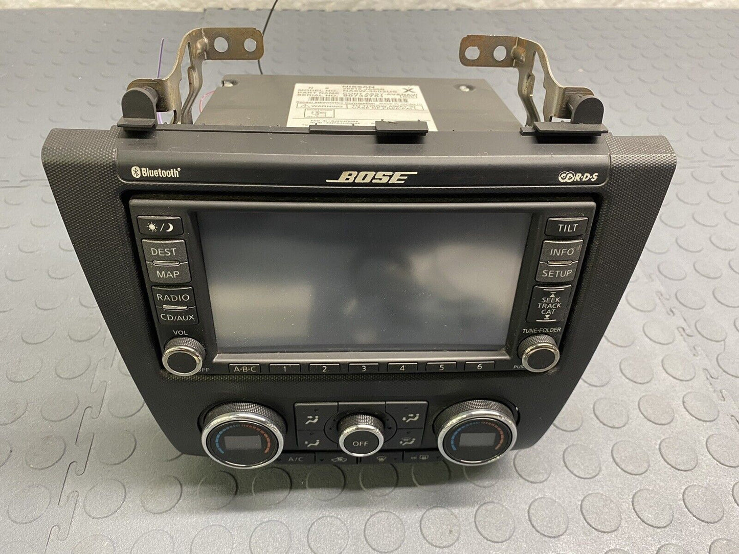 07 08 09 NISSAN ALTIMA BOSE NAVIGATION RADIO & CLIMATE CONTROL COMPLETE TESTED