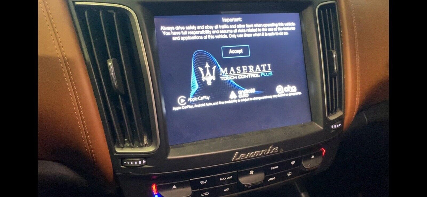 17-20 Maserati Levante Navigation Display Screen Monitor 670101196 WITH SEC CODE