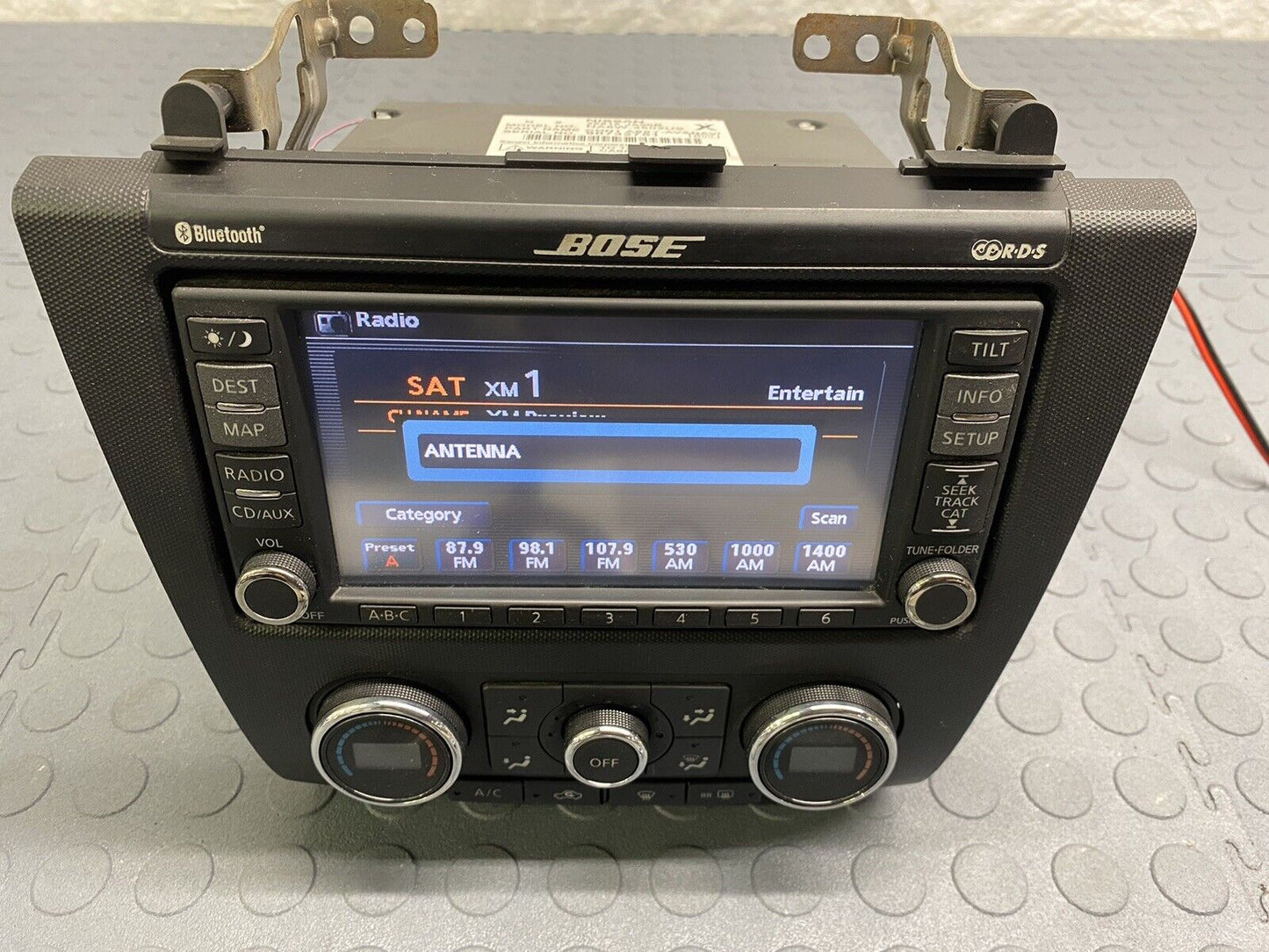 07 08 09 NISSAN ALTIMA BOSE NAVIGATION RADIO & CLIMATE CONTROL COMPLETE TESTED