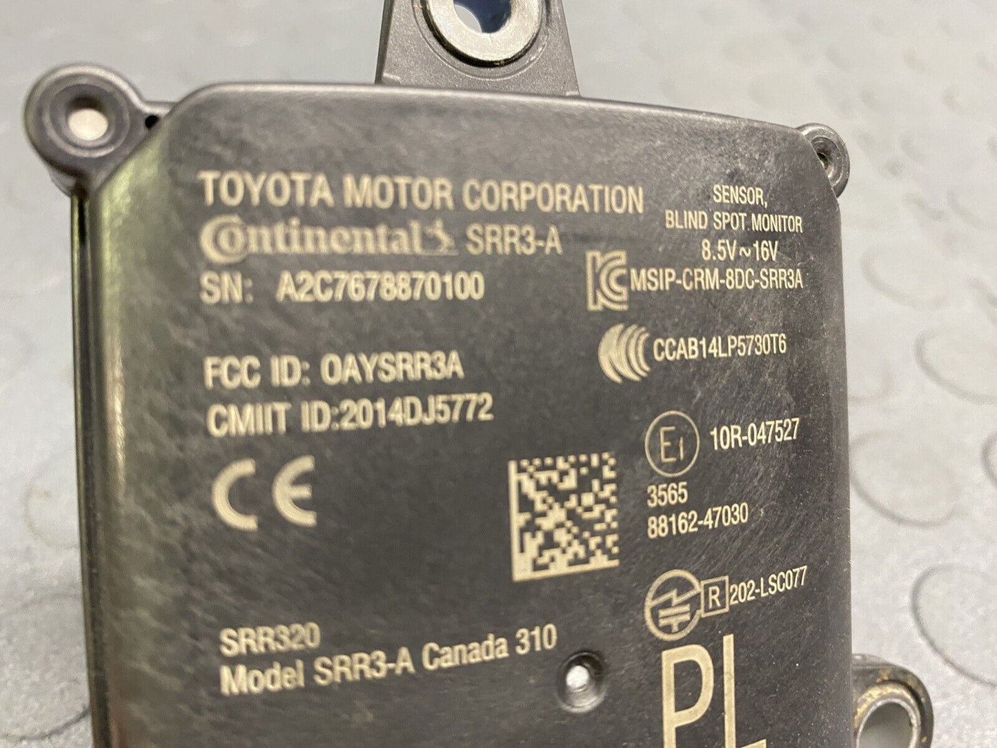 2019-2022 TOYOTA PRIUS LEFT RIGHT BLIND SPOT RADAR SENSOR MODULE OE 88162-47030