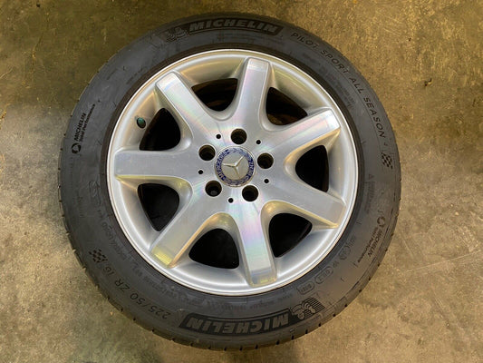 97-04 Mercedes R170 SLK230 Rear Alloy Wheel Tire Rim 8Jx16H2 ET30 WITH NICE TIRE