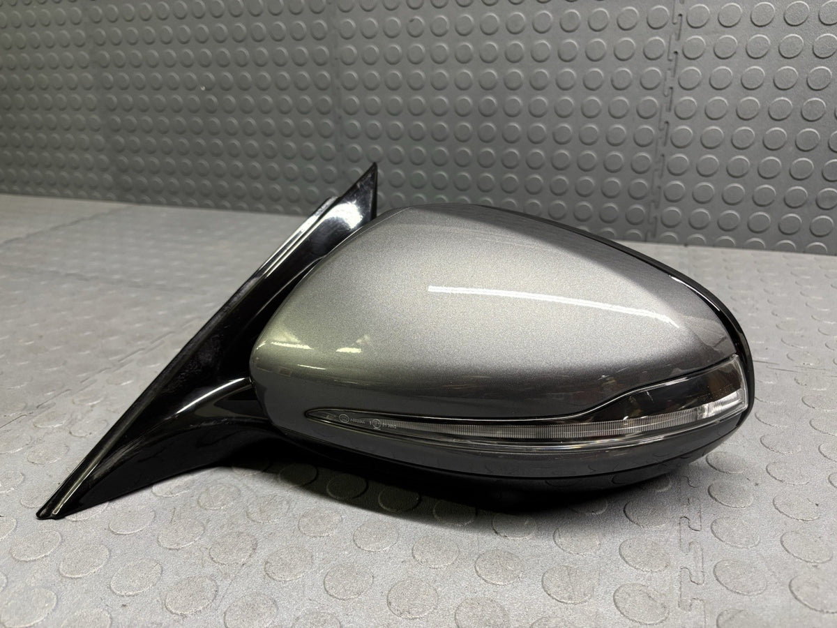 W213 MERCEDES E63 AMG LEFT DOOR MIRROR BLIND ZONE CAMERA GPS COMPLETE NICE GRAY