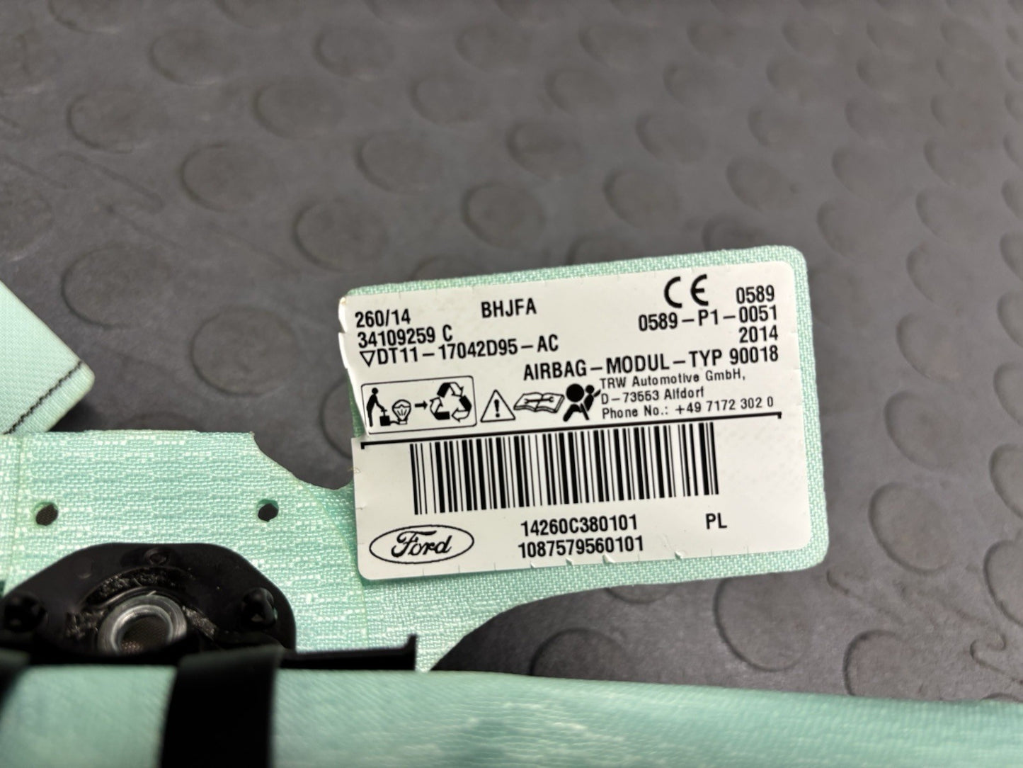 14-17 Ford Transit Connect Cargo Driver Passenger Curtain Roof Set Pair