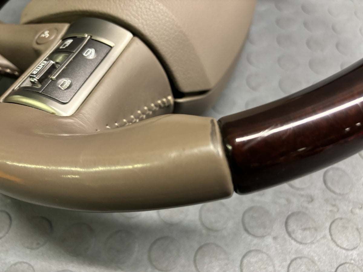 Lexus GX460 Steering Wheel Sepia Wood Trim Non-Heated w/ Switches 2014-2019 OEM