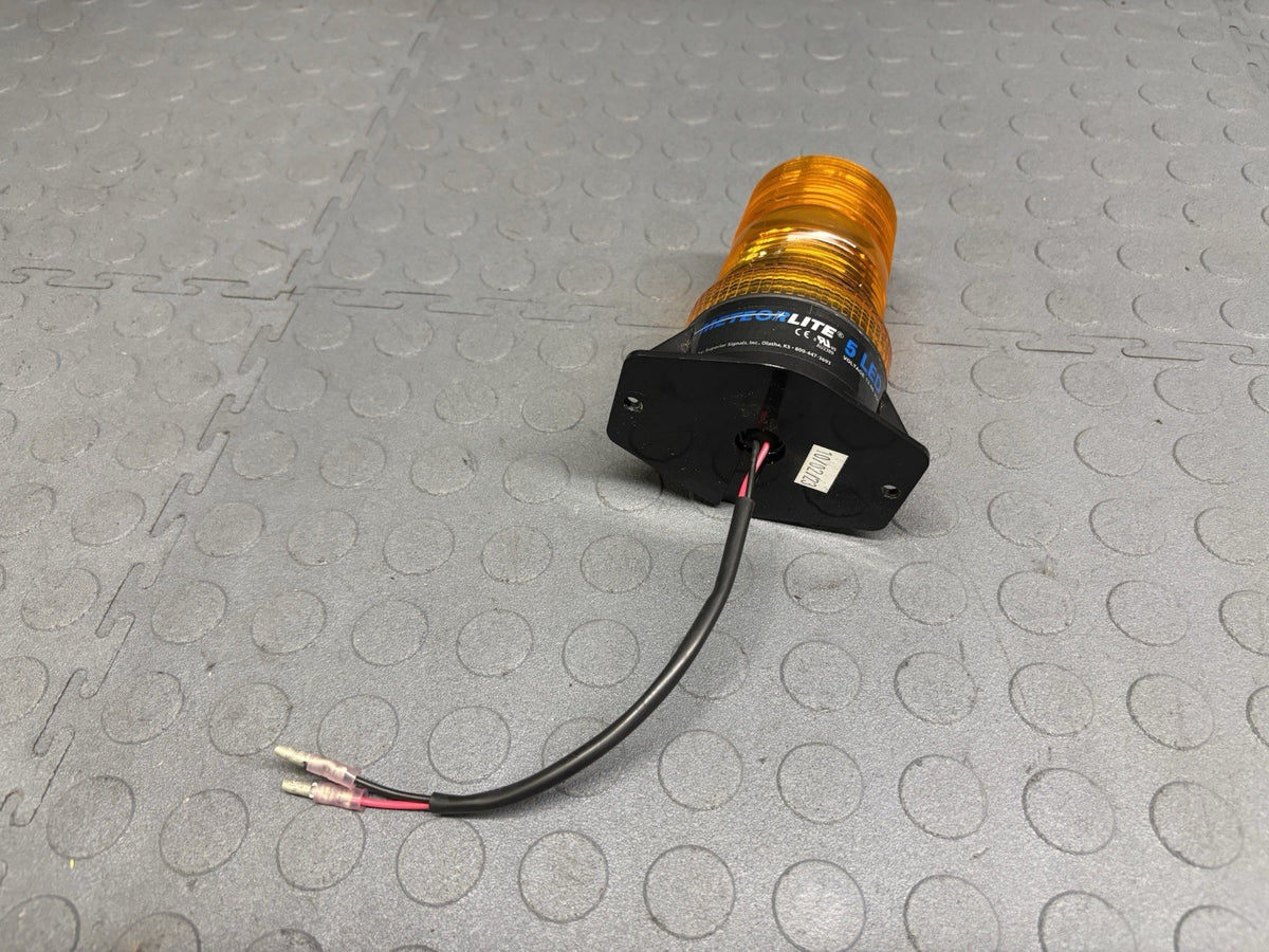 METEORLITE 5 LED 12-80 VDC FLASHING STROBE LIGHT AMBER LENS