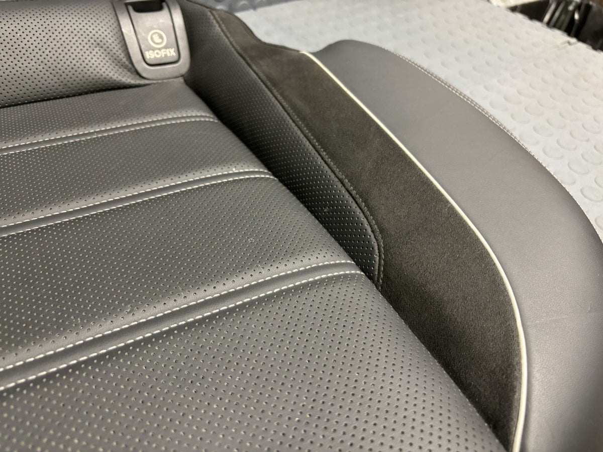 2018 MERCEDES BENZ E63S W213 AMG REAR SEAT BOTTOM CUSHION BLACK LEATHER SUEDE