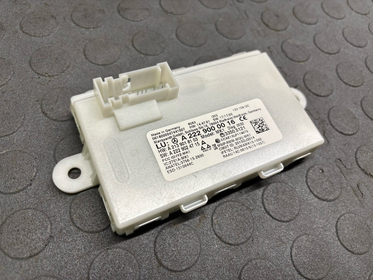 2018 MERCEDES W213 E63 KEYLESS ENTRY CONTROL MODULE OEM A2229000016