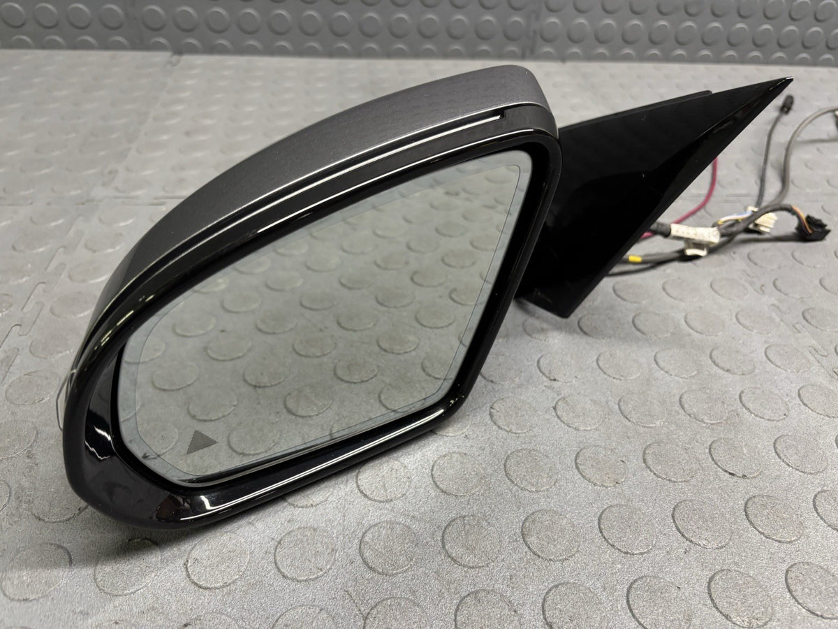 W213 MERCEDES E63 AMG LEFT DOOR MIRROR BLIND ZONE CAMERA GPS COMPLETE NICE GRAY