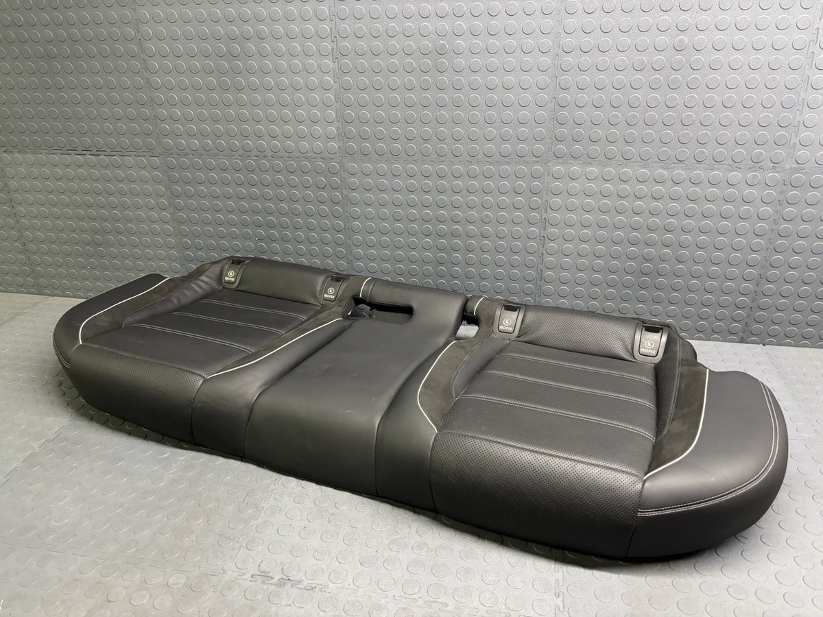2018 MERCEDES BENZ E63S W213 AMG REAR SEAT BOTTOM CUSHION BLACK LEATHER SUEDE