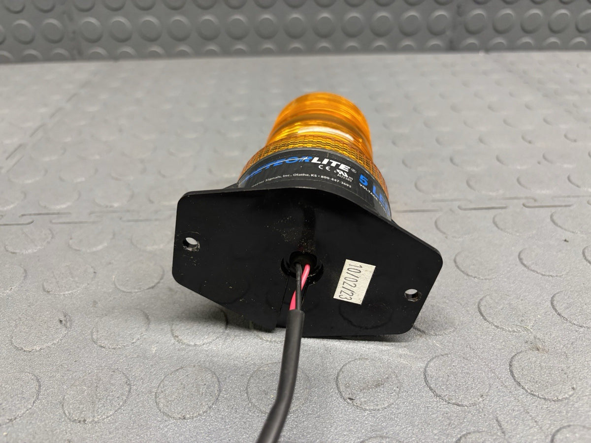 METEORLITE 5 LED 12-80 VDC FLASHING STROBE LIGHT AMBER LENS