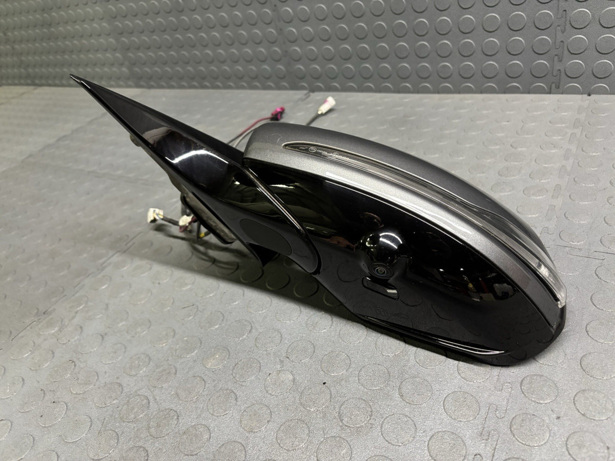 W213 MERCEDES E63 AMG LEFT DOOR MIRROR BLIND ZONE CAMERA GPS COMPLETE NICE GRAY