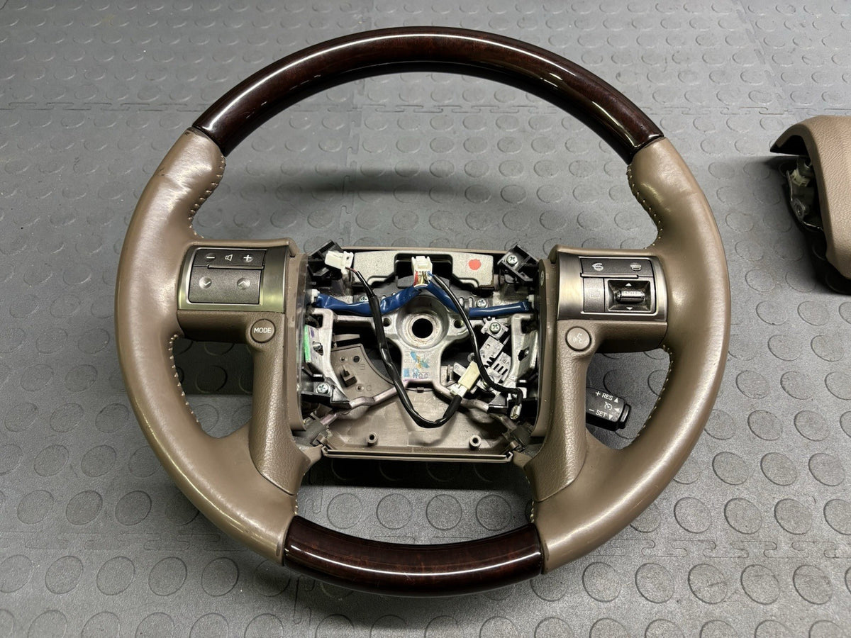 Lexus GX460 Steering Wheel Sepia Wood Trim Non-Heated w/ Switches 2014-2019 OEM