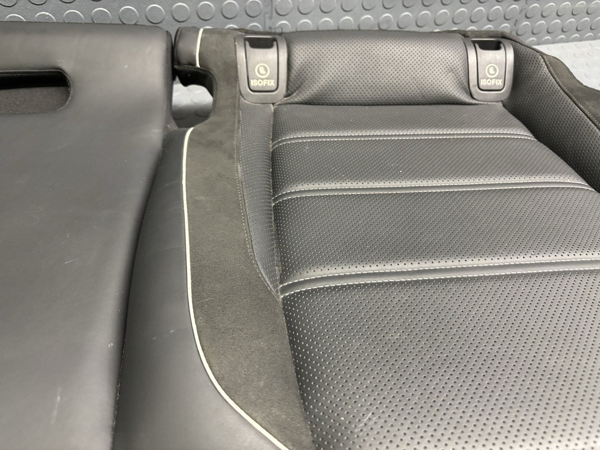 2018 MERCEDES BENZ E63S W213 AMG REAR SEAT BOTTOM CUSHION BLACK LEATHER SUEDE