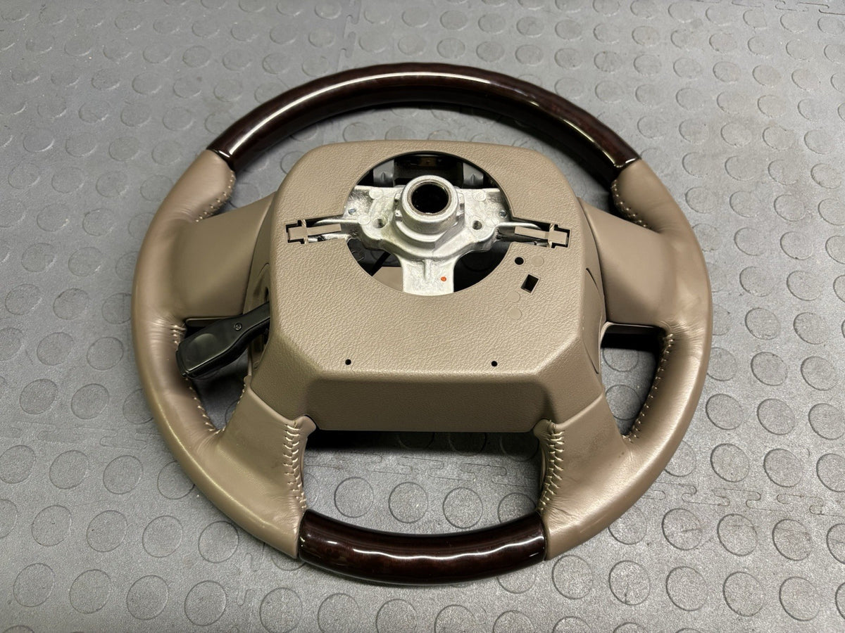Lexus GX460 Steering Wheel Sepia Wood Trim Non-Heated w/ Switches 2014-2019 OEM