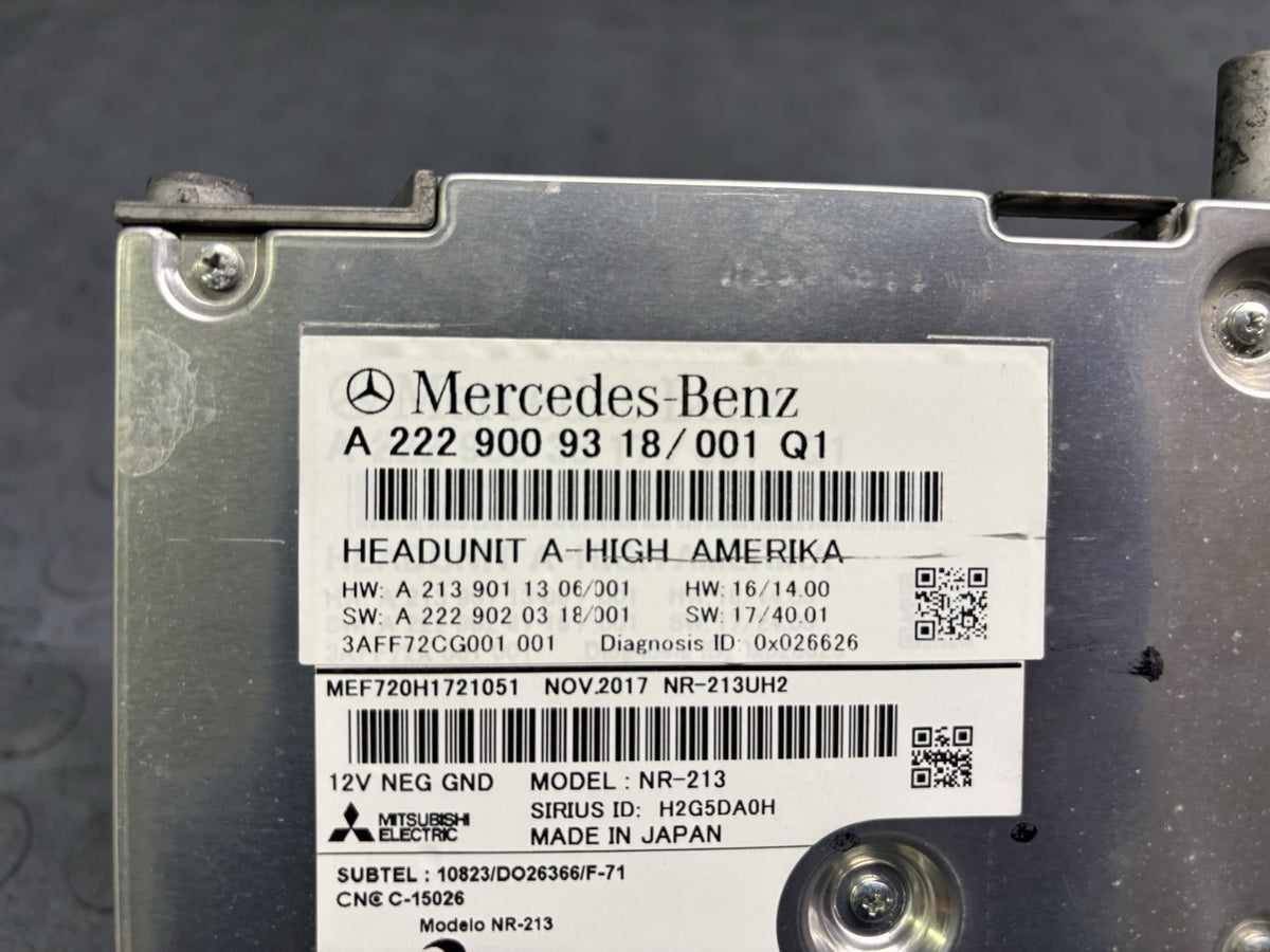 2018 Mercedes E63s AMG Audio Radio Receiver Unit OEM A2229009318