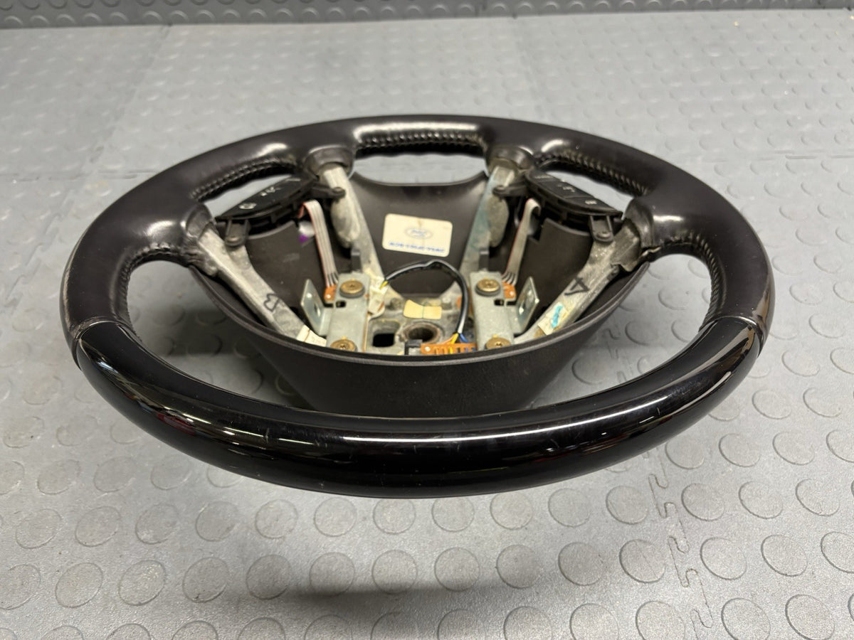 02-05 Ford Thunderbird Steering Wheel Black Wood & Leather OEM