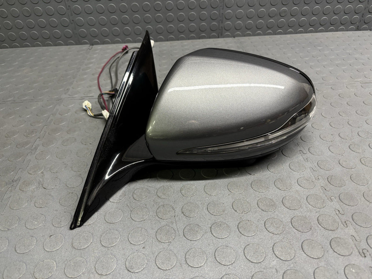 W213 MERCEDES E63 AMG LEFT DOOR MIRROR BLIND ZONE CAMERA GPS COMPLETE NICE GRAY