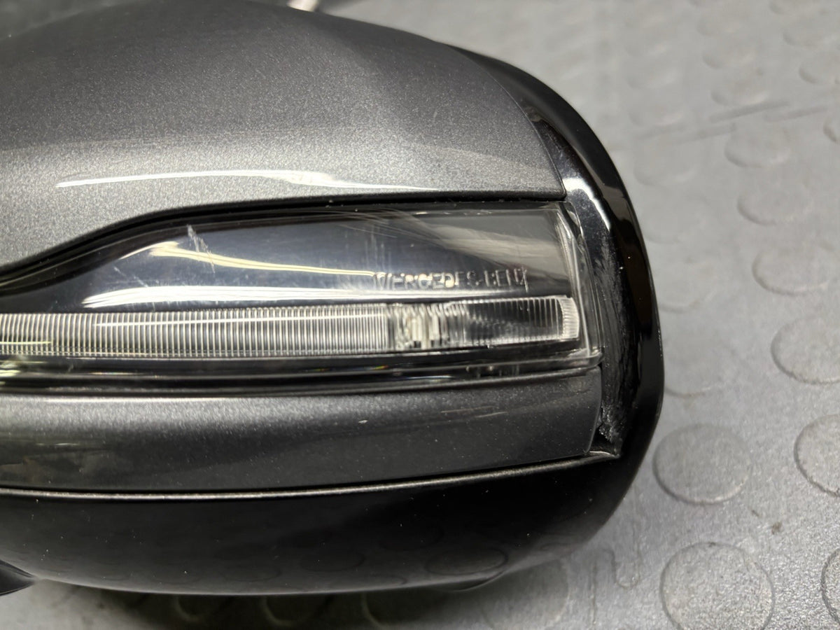 W213 MERCEDES E63 AMG LEFT DOOR MIRROR BLIND ZONE CAMERA GPS COMPLETE NICE GRAY