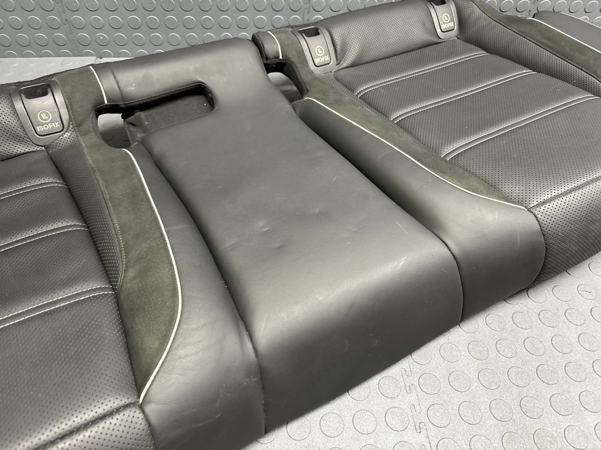 2018 MERCEDES BENZ E63S W213 AMG REAR SEAT BOTTOM CUSHION BLACK LEATHER SUEDE
