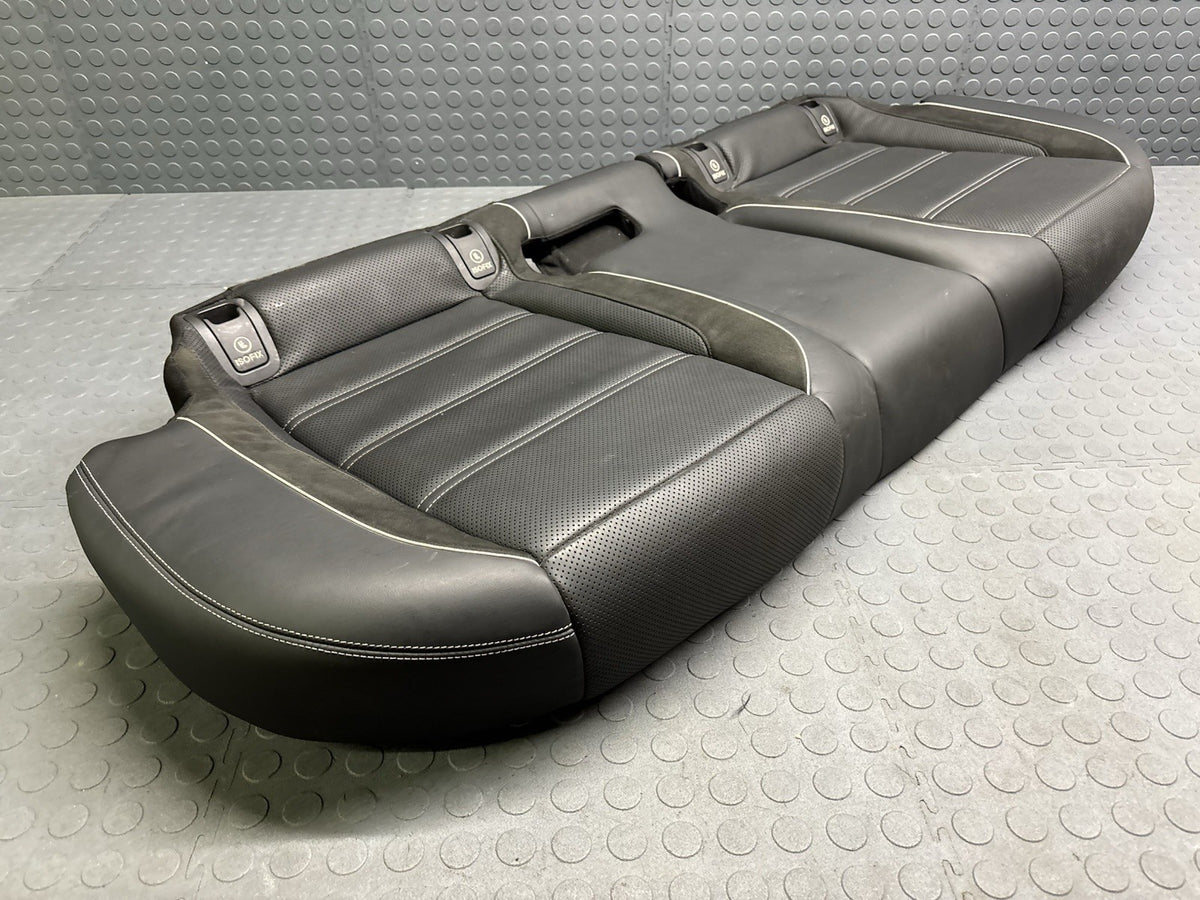 2018 MERCEDES BENZ E63S W213 AMG REAR SEAT BOTTOM CUSHION BLACK LEATHER SUEDE