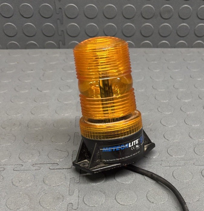 METEORLITE 5 LED 12-80 VDC FLASHING STROBE LIGHT AMBER LENS