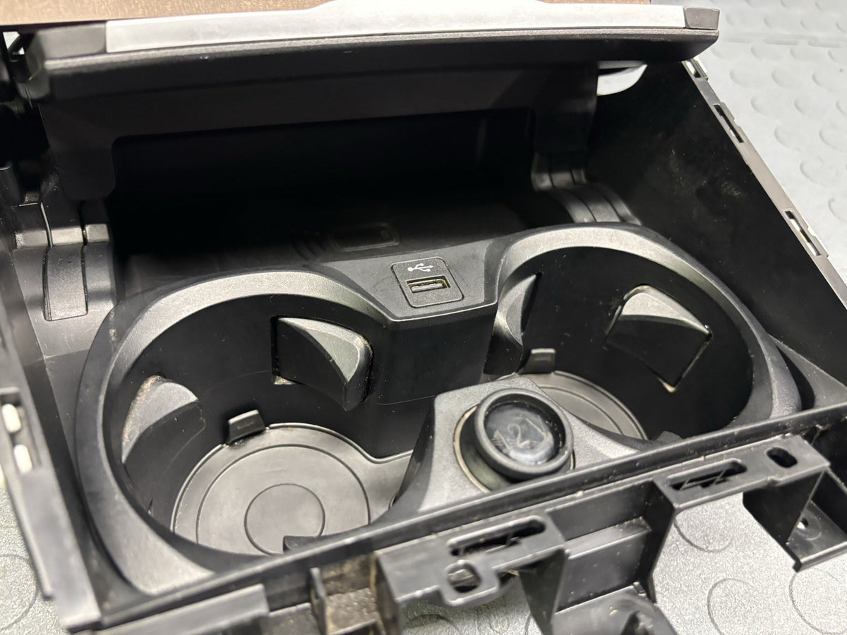 2019-2026 BMW 330i G20 CENTER CONSOLE CUP HOLDER WITH WIRELESS PHONE CHARGER OEM